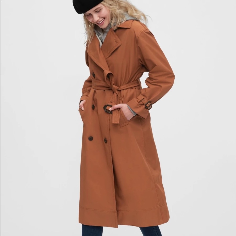Gap copper brown trench coat XL NWT